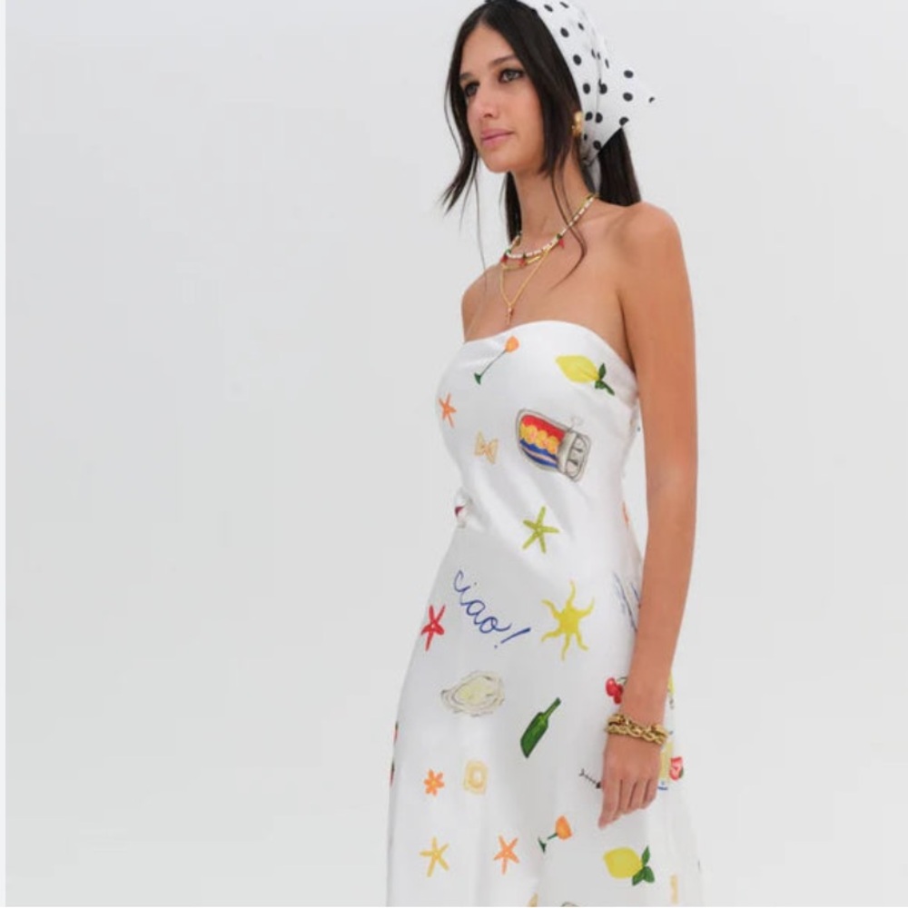 Carla Strapless 
Maxi Dress
For Love & Lemons
NWT
Color- Positano Print